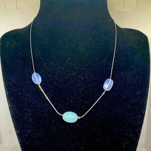 Liquid Silver & Stone Necklace